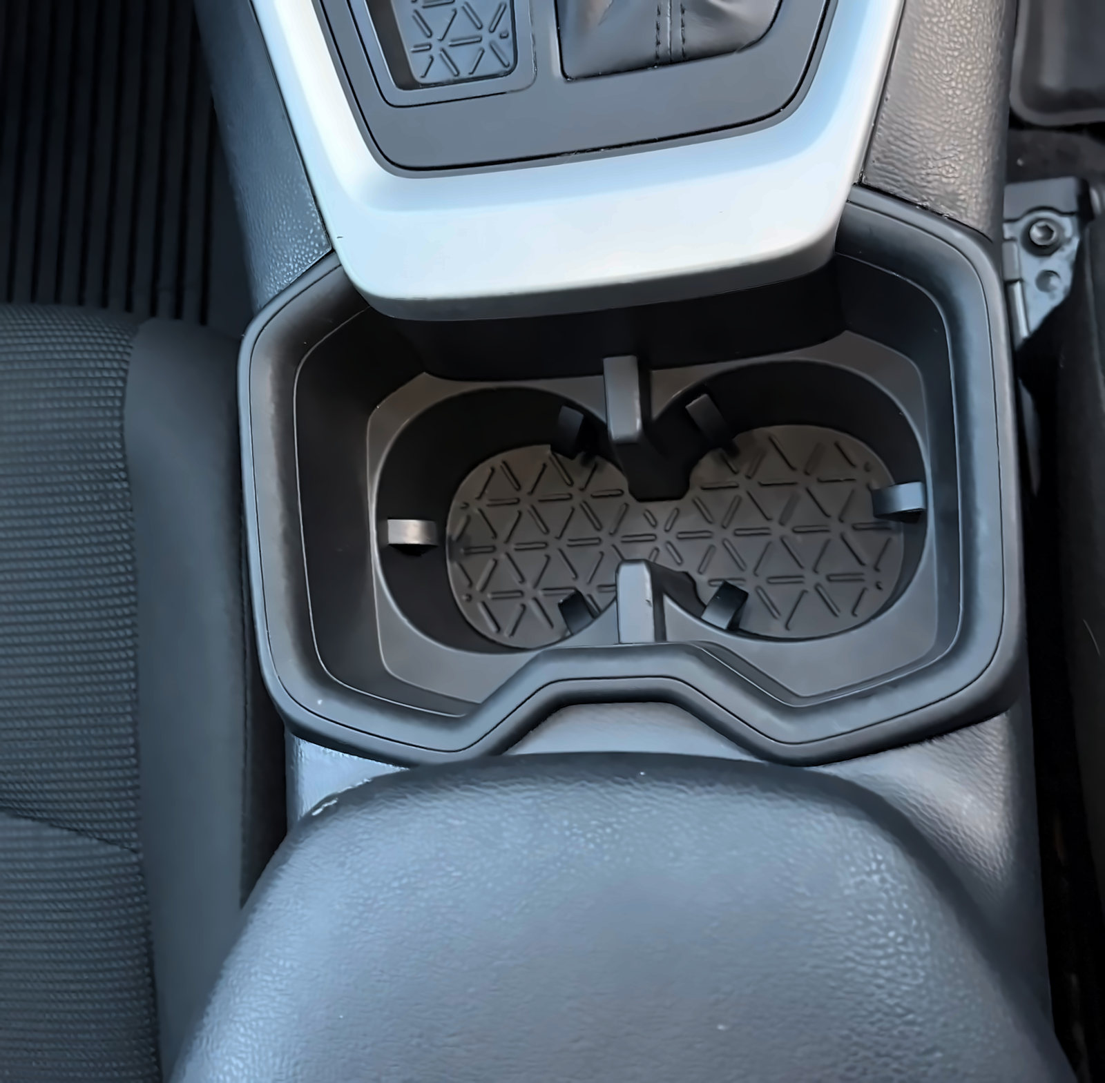 Console & cupholders after