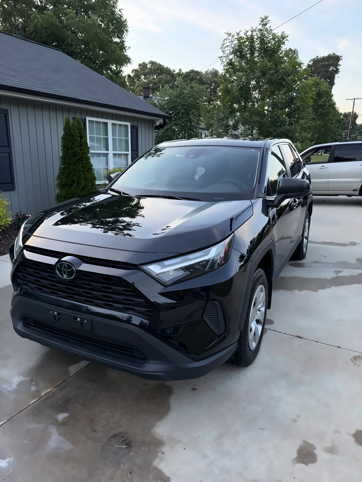 Freshly detailed black RAV4 in Winston-Salem